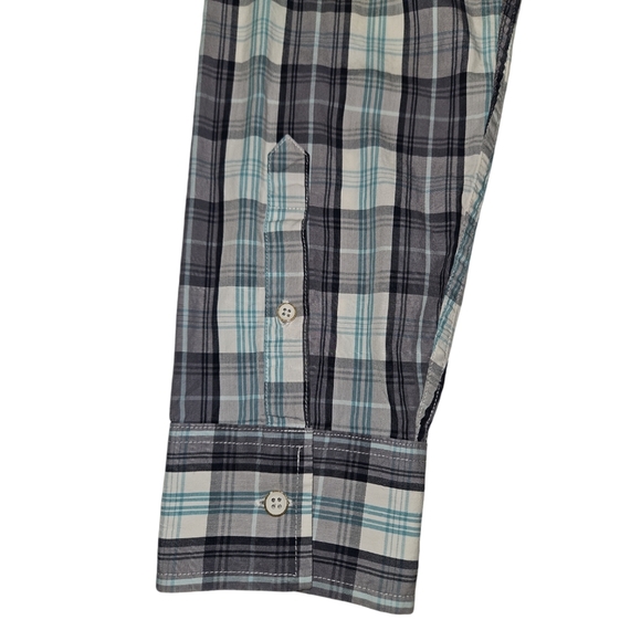 Original Penguin Men's Plaid Multicolor Longsleeve Button Up Shirt Medium - Picture 7 of 10